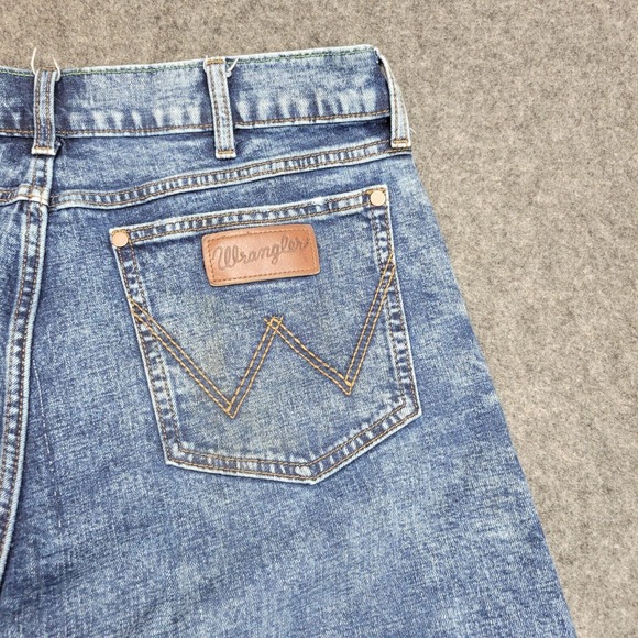 Wrangler Jeans Mens 34x36 Blue Retro Slim Straight Western Wear Cowboy Rodeo - Picture 4 of 15